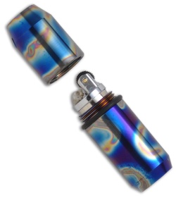 TiSurvival Exo Flame Titanium Lighter w/ Random Heat Anodized Finish