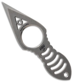 HTM Dirk Pinkerton Titanium BroadHead Fixed Blade Push Knife (Stonewash)