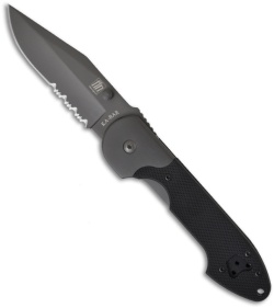 Ka-Bar FIN Mojo Extreme Sidelock Tactical Folding Knife (3.3" Serr) 02-5549