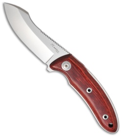 Katz Kagemusha Fixed Blade Knife w/ Cherrywood (3.5" Satin Plain) NFX/CW