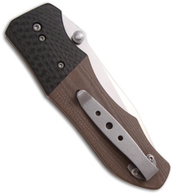 Kirby Lambert Inferno Knife w/ Carbon Fiber & Micarta Handle (3.75" Satin Plain)