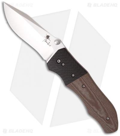 Kirby Lambert Inferno Knife w/ Carbon Fiber & Micarta Handle (3.75" Satin Plain)