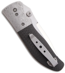 Kirby Lambert Incinerator Knife w/ Damascus & Carbon Fiber Handle (3.875" Plain)