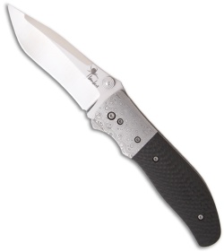 Kirby Lambert Incinerator Knife w/ Damascus & Carbon Fiber Handle (3.875" Plain)