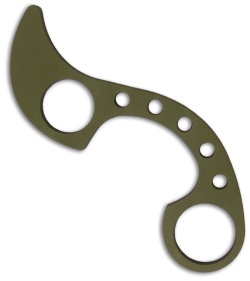 Krudo Knives SNAGette Controller Fixed Blade Self Defense Tool (OD Green)