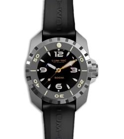 Lum-Tec 500M-1 Deep Diver Watch Custom Molded Anti-Static Rubber Strap