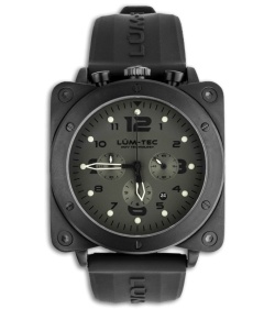 Lum-Tec Phantom A17 MDV Luminous Chronograph Watch w/ PVD Coating