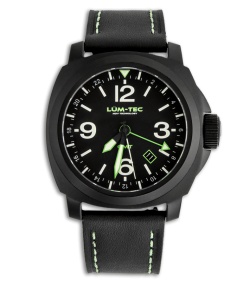 Lum-Tec M58 Luminous Swiss Quartz Men's Watch w/ PVD Coating (Green)