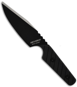 Meyerco Besh Wedge Fixed Blade Neck Knife (3.5" Black Plain)