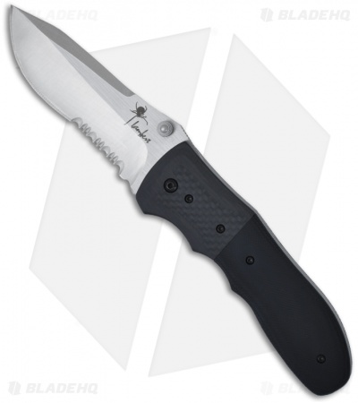 Meyerco Kirby Lambert Shock Wave Spring Assisted Knife Carbon Fiber-G10 (Serr)