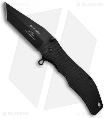 Meyerco Maxx-Q Besh Wedge Spring Assisted Knife Modified Tanto (3.4" Black)