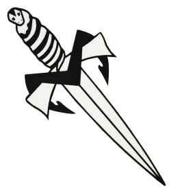 Microtech Knives 8" Black Dagger Logo Vinyl Decal Car Sticker