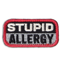MSM Stupid Allergy Hook Velcro Back Patch (SWAT)