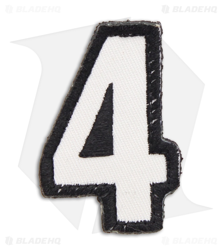 MSM TacNumber 4 Four Hook Velcro Back Patch (SWAT) Blade HQ