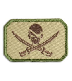 MSM Pirate Skull Flag Patch Hook Velcro Back (Multi-Cam)
