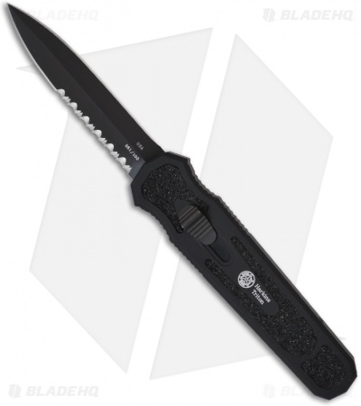 MOD Triton D/A OTF James Bond Knife Dagger Automatic (3.6" Black Plain/Serr) #51