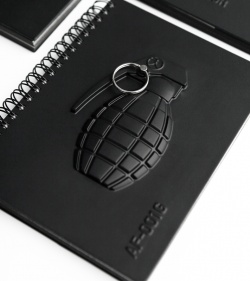 Black Armed Grenade Notebook