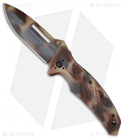 Ontario Extreme Military XM-1D Folding Combat Knife (Desert Camo PLN)
