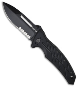 Ontario Extreme Military XM-2TS Slim Line Folding Combat Knife (Black SER)