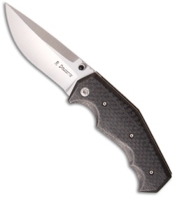 Randy Doucette Radar Knife Lightning Strike Carbon Fiber Folder (3.5" Satin)