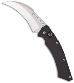 Reese Weiland Custom Hawk Automatic Knife w/ Carbon Fiber Button (Hand Satin)