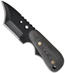 Shadow Tech Knives Back-Up Knife Fixed Blade w/Micarta & Wicked Grind (3" Black)