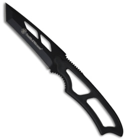 Smith & Wesson Fixed Blade Neck Knife w/Sheath (3" Black Plain) SW990TA