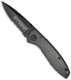 Smith & Wesson Black Executive Folding Pocket Knife (2.75" Black Serr) CK110BS