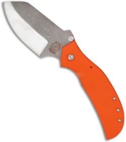 Sniper Bladeworks DP Titanium Framelock Folder w/ Orange G-10 (3.5" Plain)
