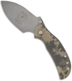 Sniper Bladeworks DP Titanium Framelock Folder w/ Digi Camo G-10 (3.5" Plain)