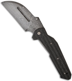 Sniper Bladeworks S1 Prototype Folder w/ Carbon Fiber (4" Damascus)