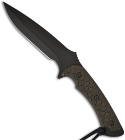 Spartan Blades Ares Knife Fixed Blade Green Micarta (5.38" Black Plain) SB1