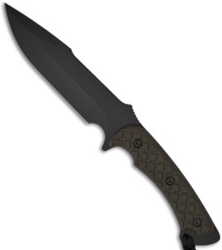 Spartan Blades Horkos Knife Fixed Blade Green Micarta (5.69" Black Plain) SB4