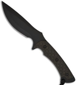 Spartan Blades Nyx Knife Fixed Blade Green Micarta (5.13" Black Plain) SB6