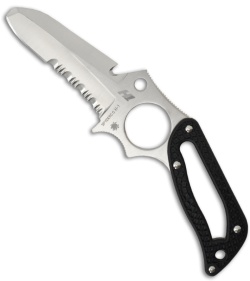 Spyderco Caspian 2 Salt Knife FB22PSBK FRN w/ Blunt Tip (4.5" Satin Serr)