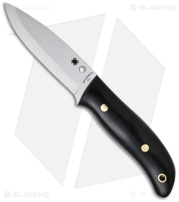 Spyderco Bushcraft Knife Fixed Blade G10 Handle (4" Satin Plain