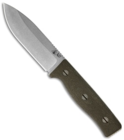 Survive! Knives GSO 4.1 Knife Green Micarta Fixed Blade (4.25" 20CV)