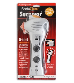 Swiss Tech BodyGard Survivor 8-in-1 Self Powered Auto Emergency Tool BGC581
