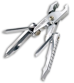 Swiss Tech Micro-Plus 8-in-1 Stainless Steel Keychain Multi-Tool (Polished)
