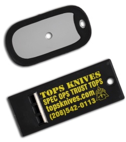 Tops Knives Emergency Signal Mirror & Whistle Survival (Set of 1)