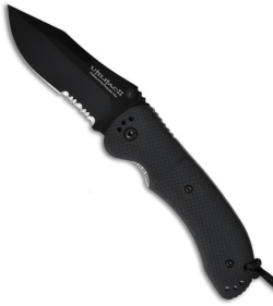 Ontario Joe Pardue Utilitac II JPT-3R Folding Knife (3.5" Black Serr) 8903