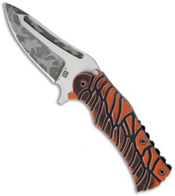 Mikkel Willumsen Urban Tactical Frankie Folder Orange/White/Black G10 (4" Plain)