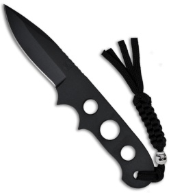 Wilson Tactical Model 13-3-B-K Combat Fixed Blade Knife w/Sheath (Black PLN)