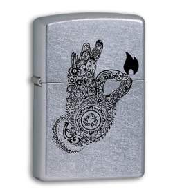 Zippo Lighter - Get Fired Up Flame 24811 Street Chrome