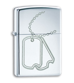 Zippo Lighter - Dog Tags 24836 High Polish Chrome