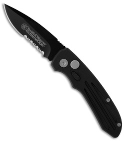 Smith & Wesson SW40BS Mini Extreme Ops Black Automatic Knife (2.5" Black Serr)