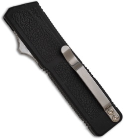 Lightning D/A OTF Black Automatic Knife (3.5" Black Serr)