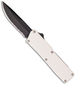 Lightning D/A OTF Automatic Knife Great White (3.5" Black Serr) Ltd Edition