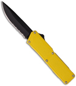 Lightning D/A OTF Automatic Knife Bumblebee Yellow (3.5" Black Serr) Ltd Edition