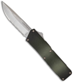 Lightning D/A OTF Camo Automatic Knife (3.5" Satin Serr)